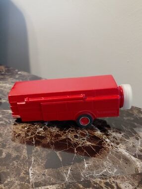 Vintage Avon The Red Sentinel Deep Woods Talc Molded Red Plastic Container
